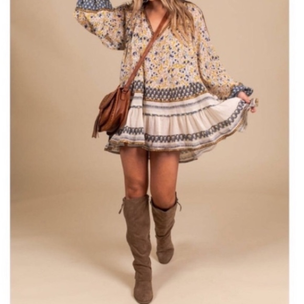 Free People ivory Gardenia tunic size medium